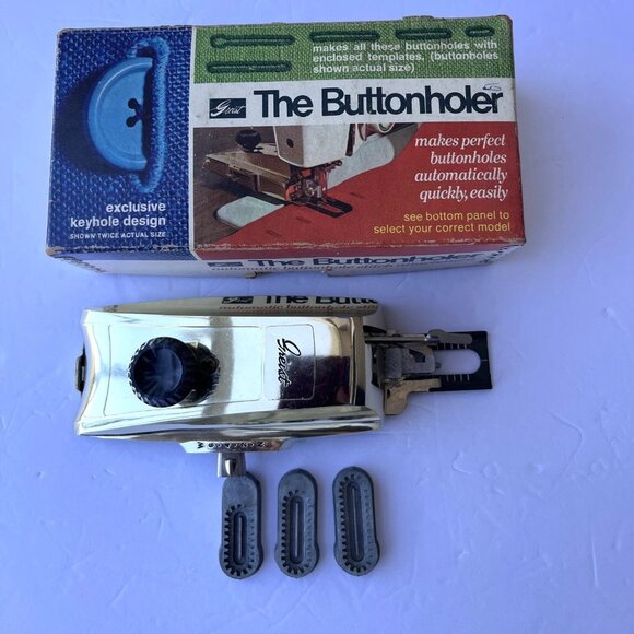 Vintage Greist The Buttonholer In Original Box - Picture 1 of 3